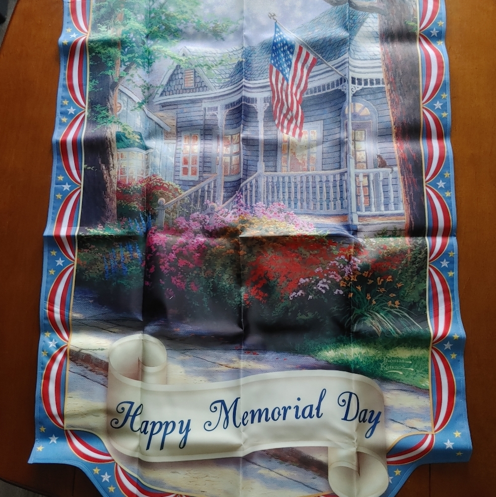 Thomas Kinkade Happy Memorial Day Flag